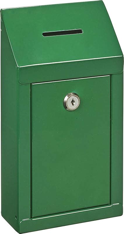 amazon 24 lockable metal box|Amazon.com : Metal Donation Box Locking Suggestion Box with .